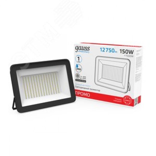 Прожектор светодиодный ДО 150 Вт 12750 Лм 6500К AC 220В IP65 252х300х34мм Elementary PROMO G2