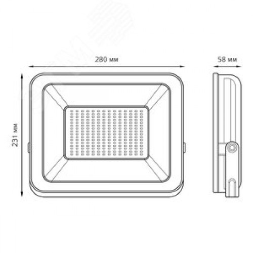 Прожектор светодиодный ДО 150 Вт 12750 Лм 6500К AC 220В IP65 252х300х34мм Elementary PROMO G2