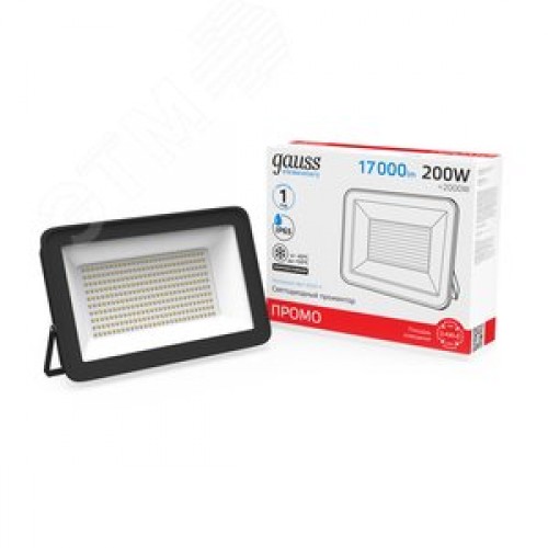 Прожектор светодиодный ДО 200 Вт 17000 Лм 6500К AC 220В IP65 290х353х34мм Elementary PROMO G2