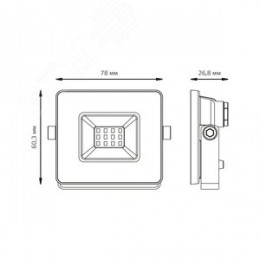 Прожектор светодиодный ДО 10 Вт 895 Лм 4000К AC 220В IP65 76х93х28 мм Elementary G2
