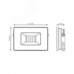 Прожектор светодиодный ДО 20 Вт 1795 Лм 4000К AC 220В IP65 105х118х29мм Elementary G2
