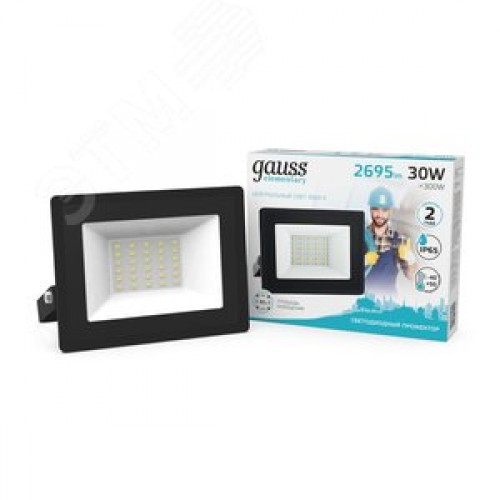 Прожектор светодиодный ДО 30 Вт 2695 Лм 4000К AC 220В IP65 126х136х30мм Elementary G2