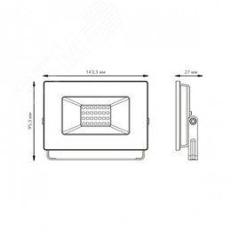 Прожектор светодиодный ДО 30 Вт 2695 Лм 4000К AC 220В IP65 126х136х30мм Elementary G2