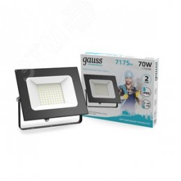 Прожектор светодиодный ДО 70 Вт 6295 Лм 4000К AC 220В IP65 140х208х30 мм Elementary G2