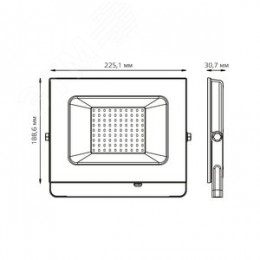 Прожектор светодиодный ДО 70 Вт 6295 Лм 4000К AC 220В IP65 140х208х30 мм Elementary G2