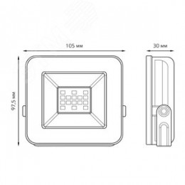 Прожектор светодиодный ДО 10 Вт 850 Лм 6500К AC 220В IP65 87х91х24 мм Elementary PROMO G2