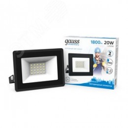 Прожектор светодиодный ДО 20 Вт 1800 Лм 6500К AC 220В IP65 105х118х27мм Elementary