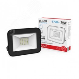 Прожектор светодиодный ДО 20 Вт 1700 Лм 6500К AC 220В IP65 102х113х24мм Elementary PROMO G2