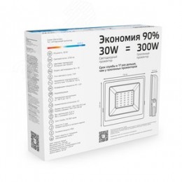 Прожектор светодиодный ДО 30 Вт 2700 Лм 6500К AC 220В IP65 126х136х126мм Elementary G2