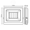 Прожектор светодиодный ДО 30 Вт 2700 Лм 6500К AC 220В IP65 126х136х126мм Elementary G2