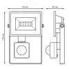 Прожектор светодиодный ДО 10 Вт 950 Лм 6500К AC 220В IP65 135х93х40 мм с датчиком движения Elementary-S