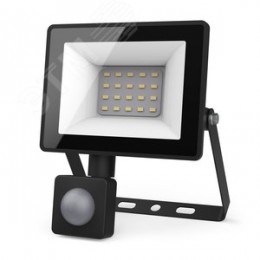 Прожектор светодиодный ДО 20 Вт 1900 Лм 6500К AC 220В IP65 161х118х40мм с датчиком движения Elementary-S