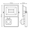 Прожектор светодиодный ДО 20 Вт 1900 Лм 6500К AC 220В IP65 161х118х40мм с датчиком движения Elementary-S