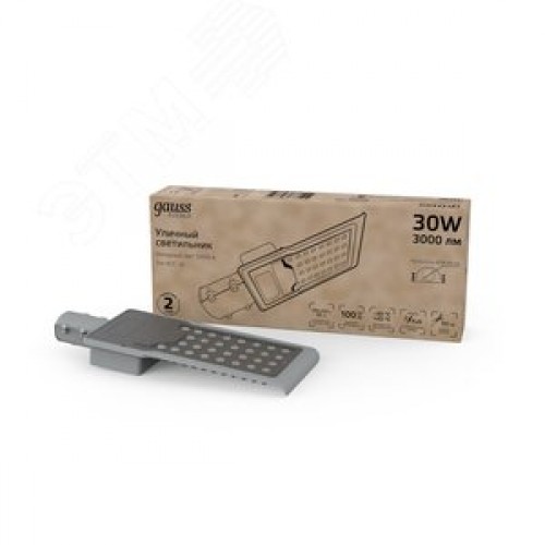 Светильник уличный консольный ДКУ 30 Вт 3000 лм 5000К AC 220В IP65 316х130х57мм широкая КСС Ш Avenue