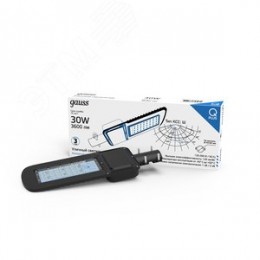 Светильник уличный консольный ДКУ 30 Вт 3600 лм 5000К AC 220В IP65 370х145х45мм широкая КСС Ш Qplus