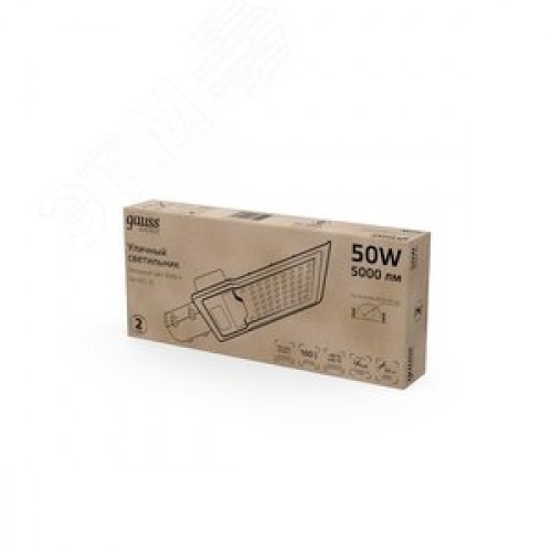 Светильник уличный консольный ДКУ 50 Вт 5000 лм 5000К AC 220В IP65 355х155х57мм косинусная КСС Д Avenue