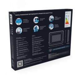 Прожектор светодиодный ДО 150 Вт 15750 Лм 6500К AC 220В IP65 250х32х335мм матированное закаленное стекло Qplus