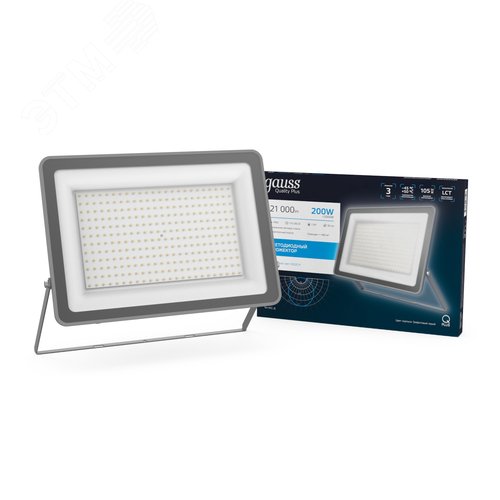 Прожектор светодиодный ДО 200 Вт 21000 Лм 6500К AC 220В IP65 290х32х400мм матированное закаленное стекло Qplus