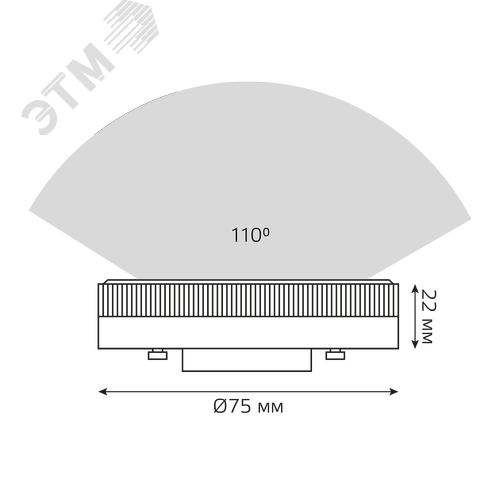 Лампа светодиодная LED 6 Вт 460 лм 4100К таблетка нейтральный GX53 AC 220В Elementary