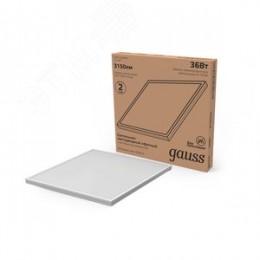 Светильник светодиодный ДВО 36 Вт 3200 лм 6500К AC 220В IP20 595х595х19мм матовый опал Офис