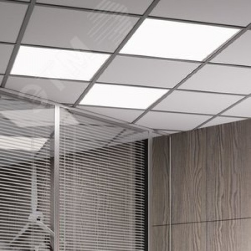 Светильник светодиодный ДВО 36 Вт 3200 лм 6500К AC 220В IP20 595х595х19мм матовый опал Офис