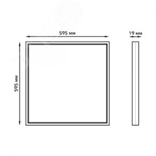 Светильник светодиодный ДВО 36 Вт 3200 лм 6500К AC 220В IP20 595х595х19мм матовый опал Офис