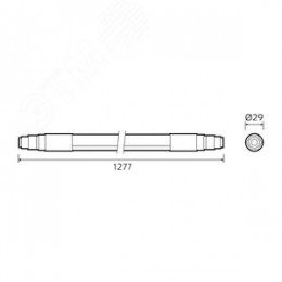 Светильник промышленный линейный ДСП 24 Вт 2500 лм 6500К AC 220В IP65 1277х29х29мм матовый сквозная проводка соеденяется в линию COMPACT