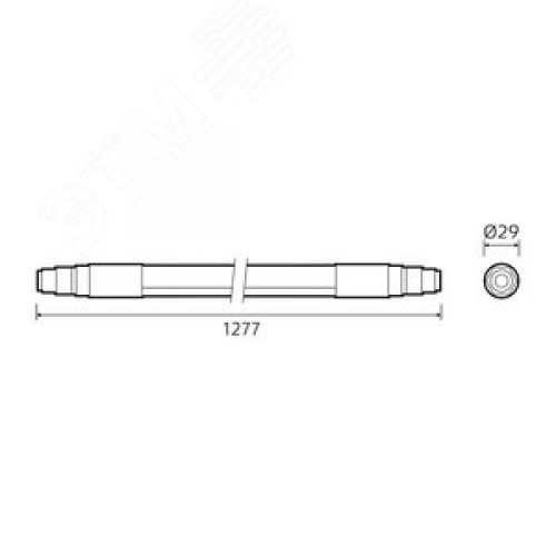 Светильник промышленный линейный ДСП 24 Вт 2500 лм 6500К AC 220В IP65 1277х29х29мм матовый сквозная проводка соеденяется в линию COMPACT