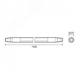 Светильник промышленный линейный ДСП 36 Вт 3650 лм 6500К AC 220В IP65 1580х29х29мм матовый сквозная проводка соеденяется в линию COMPACT