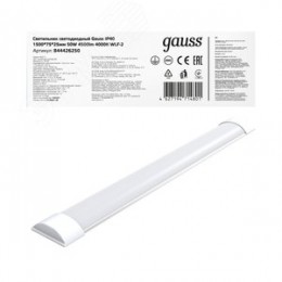 Светильник светодиодный ДПО 50 Вт 4500 лм 4000К AC 220В IP40 1492х75х25мм матовый опал WLF-2