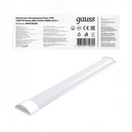 Светильник светодиодный ДПО 50 Вт 4500 лм 6500К AC 220В IP40 1492х75х25мм матовый опал WLF-2