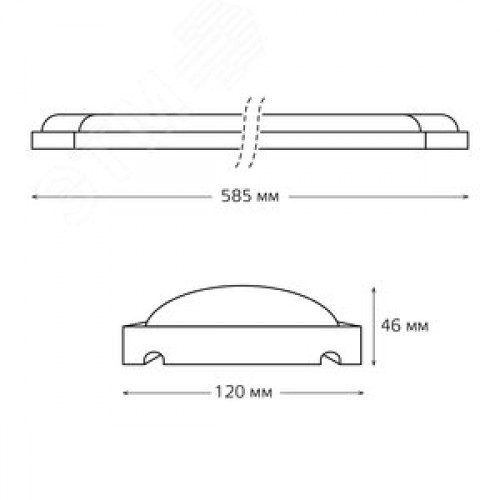 Светильник светодиодный ДПО 18 Вт 1560 лм 6500К AC 220В IP20 585х120х46мм матовый опал WLF-4