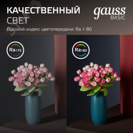 Светильник светодиодный ДВО 4.5 Вт 300 лм 4000К AC 220В IP20 круг D95х26мм монт d75мм Пластик Basic