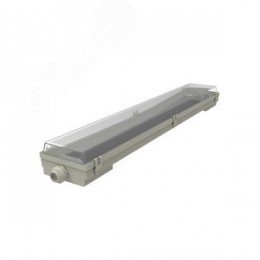 Светильник под светодиодную лампу ДСП 2хG13 AC 220В IP65 665х85х55мм Пластик сквозная проводка для лампы 600мм LITE