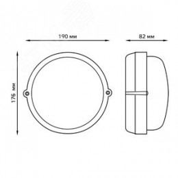 Светильник ЖКХ под лампу 1хE27 AC 220В IP54 круг D176х190 мм max 60Вт НБП