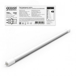 Лампа светодиодная LED 10 Вт 780 лм 4000К трубка Т8 нейтральный G13 AC 220В стеклянная Elementary