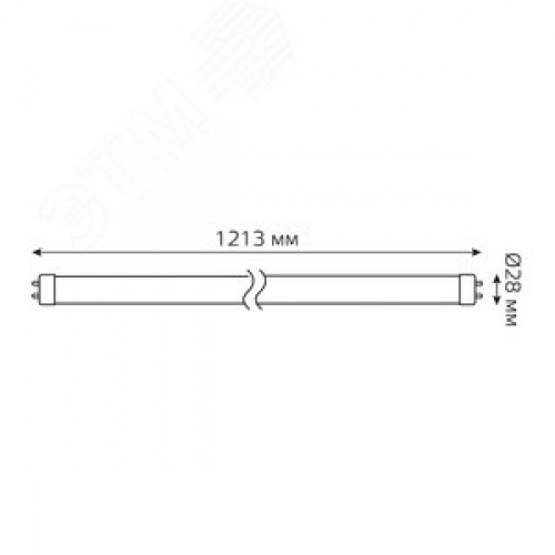 Лампа светодиодная LED 20 Вт 1560 лм 4000К трубка Т8 нейтральный G13 AC 220В стеклянная Elementary