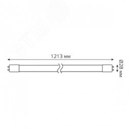 Лампа светодиодная LED 20 Вт 1560 лм 4000К трубка Т8 нейтральный G13 AC 220В стеклянная Elementary