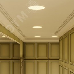 Светильник светодиодный ДВО 18 Вт 1200 лм 3000К AC 220В IP20 круг D225х22мм монт d210мм Алюминий тонкий Slim