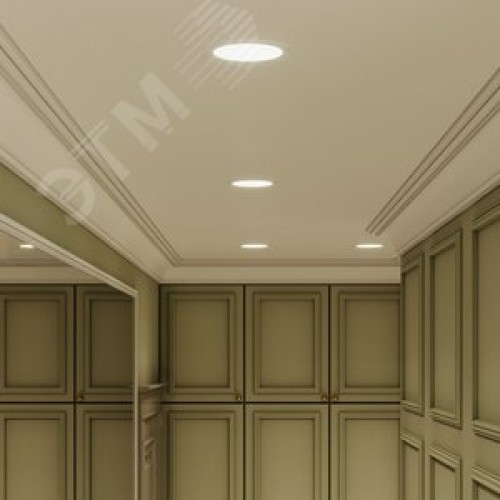 Светильник светодиодный ДВО 12 Вт 880 лм 4000К AC 220В IP20 круг D170х22мм монт d155мм Алюминий тонкий Slim