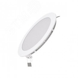 Светильник светодиодный ДВО 15 Вт 1100 лм 4000К AC 220В IP20 круг D170х22мм монт d155мм Алюминий тонкий Slim