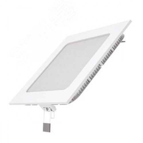 Светильник светодиодный ДВО 9 Вт 660 лм 4000К AC 220В IP20 квадрат 145х145х22мм монт разм 155х155мм Алюминий тонкий Slim