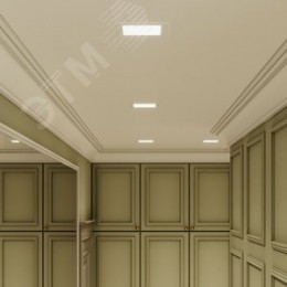 Светильник светодиодный ДВО 9 Вт 660 лм 4000К AC 220В IP20 квадрат 145х145х22мм монт разм 155х155мм Алюминий тонкий Slim