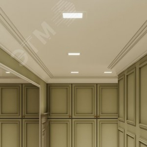 Светильник светодиодный ДВО 9 Вт 660 лм 4000К AC 220В IP20 квадрат 145х145х22мм монт разм 155х155мм Алюминий тонкий Slim