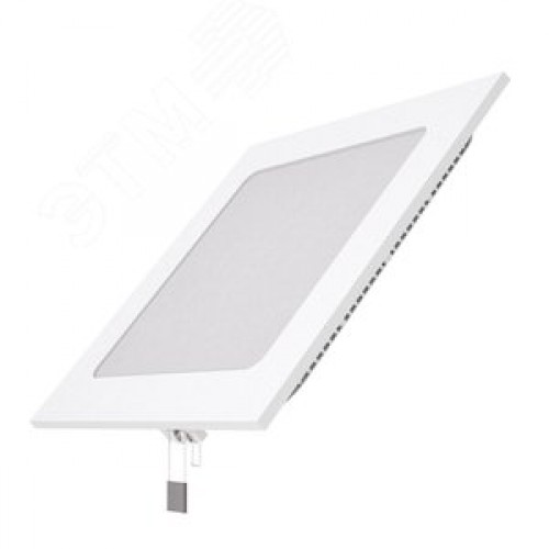 Светильник светодиодный ДВО 12 Вт 880 лм 4000К AC 220В IP20 квадрат 170х170х22мм монт разм 155х155мм Алюминий тонкий Slim