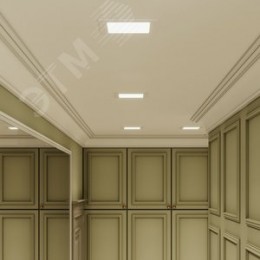 Светильник светодиодный ДВО 12 Вт 880 лм 4000К AC 220В IP20 квадрат 170х170х22мм монт разм 155х155мм Алюминий тонкий Slim