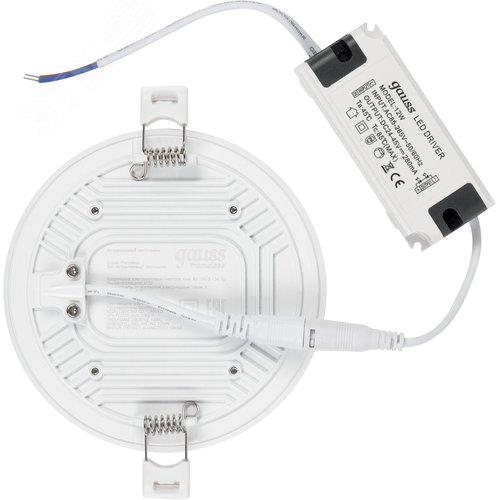 Светильник светодиодный ДВО 18 Вт 1800 Лм 4000К AC 220В IP20 круг D120х27 мм монт d106 мм Пластик безрамочный Frameless