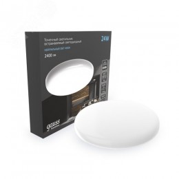 Светильник светодиодный ДВО 24 Вт 2400 Лм 4000К AC 220В IP20 круг D 170х27 мм, монтажный d 155 мм пластик безрамочный Frameless