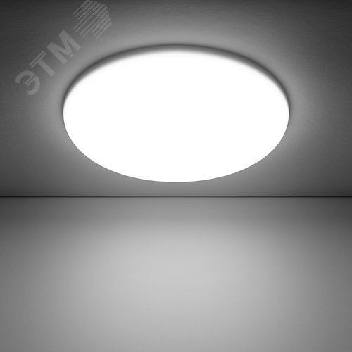 Светильник светодиодный ДВО 24 Вт 2400 Лм 4000К AC 220В IP20 круг D 170х27 мм, монтажный d 155 мм пластик безрамочный Frameless