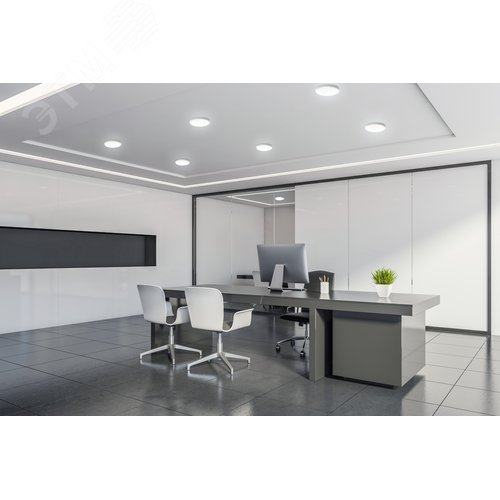 Светильник светодиодный ДВО 24 Вт 2400 Лм 4000К AC 220В IP20 круг D 170х27 мм, монтажный d 155 мм пластик безрамочный Frameless